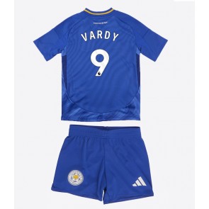 Leicester City Jamie Vardy #9 Hemmakläder Barn 2024-25 Kortärmad (+ Korta byxor)